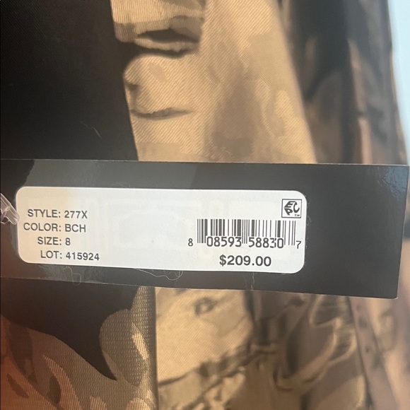 Xscape Black and Gold Long Sleeve Dress - Picture 10 of 12